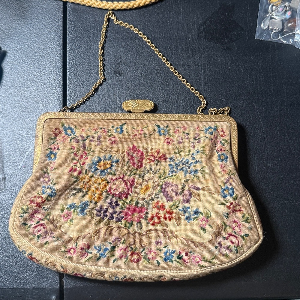 Vintage 1950’s WALBORG Tapestry‎ Clutch